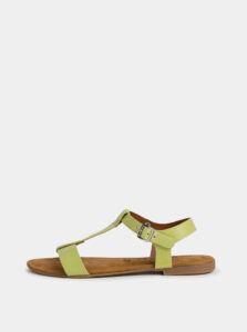 Zelené kožené sandále Tamaris