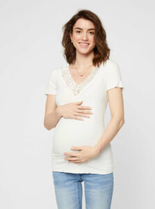 Bieke tehotenské tričko s krajkou Mama.licious Trina