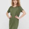 Zelené voľné basic šaty Jacqueline de Yong Fantorini