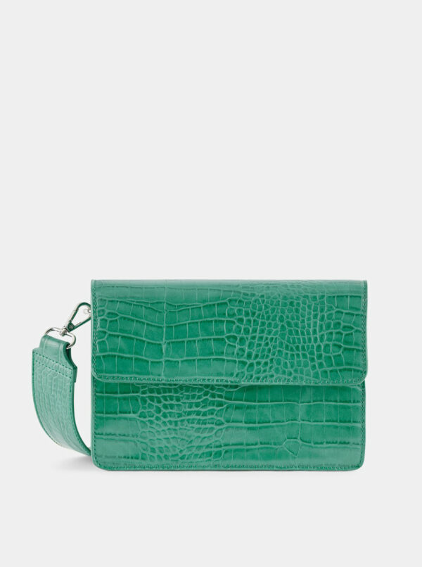 Zelená crossbody kabelka s krokodýlím vzorom Pieces Jally