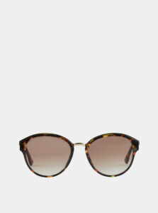 Hnedé vzorované slnečné okuliare Pieces Macy