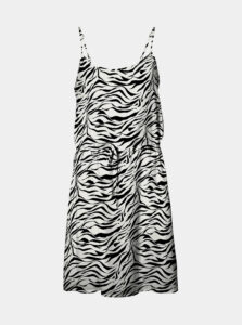 Bielo-čierne šaty so zebrím vzorom VERO MODA Simply