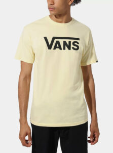 Svetložlté pánske tričko s potlačou VANS