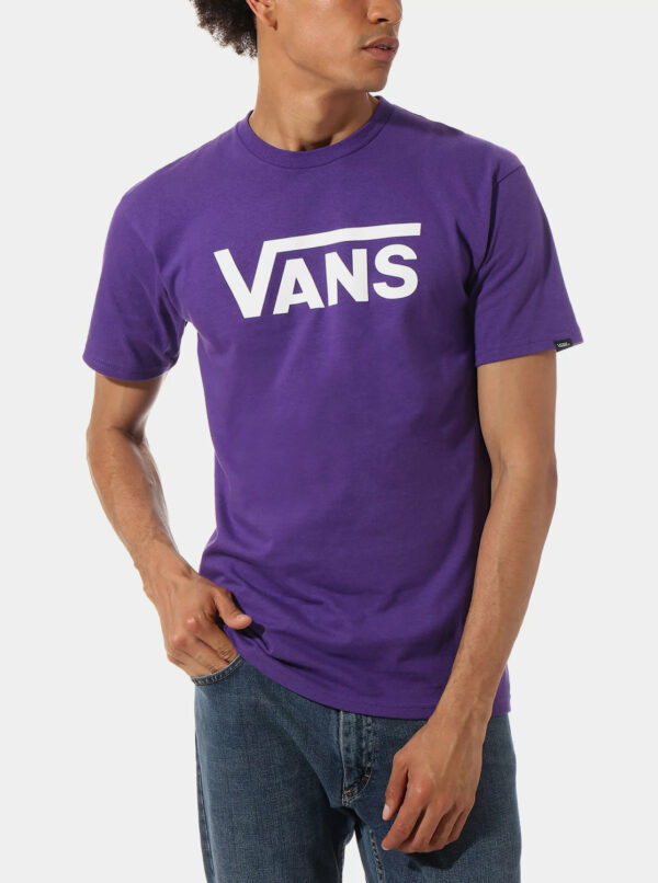 Fialové pánske tričko s potlačou VANS