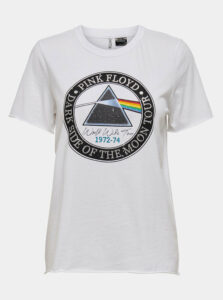 Biele tričko ONLY Pink Floyd