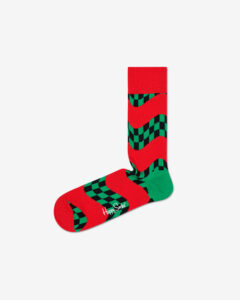 Happy Socks Race Ponožky Zelená Červená