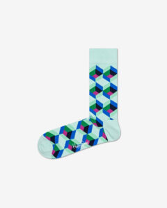 Happy Socks Optiq Square Ponožky Zelená