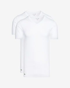 Lacoste Spodné tričko 2 ks Biela