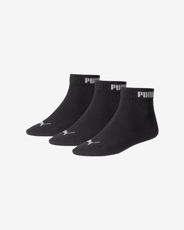 Puma Quarter-V Ponožky 3 páry Čierna