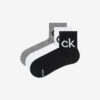 Calvin Klein Ponožky 3 páry Čierna Biela Šedá