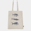 Béžová plátená taška s potlačou Tranquillo Fish