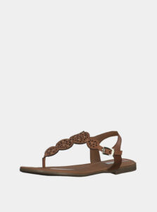 Hnedé dámske kožené sandále s.Oliver