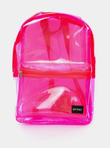 Ružový transparentný batoh Spiral