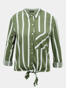 Zelená pruhovaná krátka košeľa TALLY WEiJL