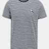 Tmavomodré pruhované tričko Selected Homme Toucan
