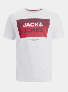 Biele tričko Jack & Jones Splatter