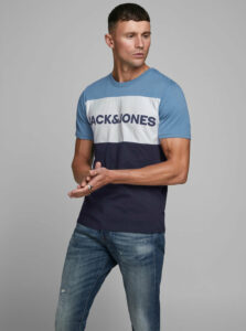 Modré tričko Jack & Jones Logo
