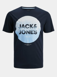 Tmavomodré tričko Jack & Jones Splatter