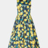 Žlto-modré vzorované šaty Dolly & Dotty