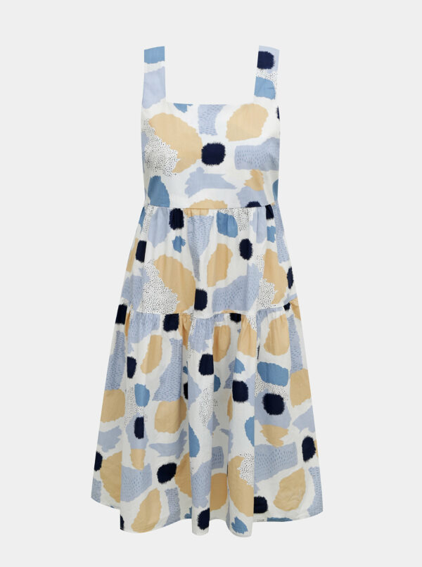 Modro-biele vzorované šaty Pieces Mimi
