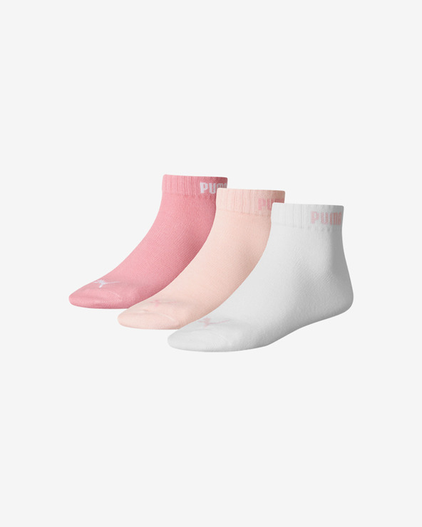 Puma Ponožky 3 páry Ružová Biela Béžová