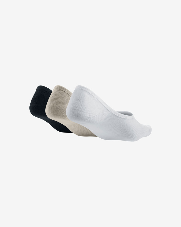 Nike Ponožky 3 páry Čierna Biela Hnedá