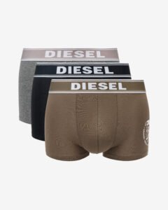 Diesel Boxerky 3 ks Čierna Hnedá Šedá