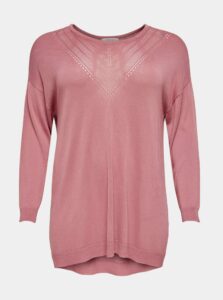 Ružový ľahký sveter ONLY CARMAKOMA Cath