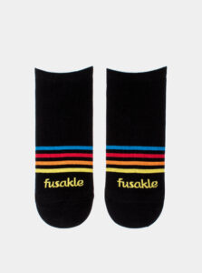 Čierne pruhované členkové ponožky Fusakle