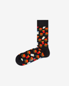Happy Socks Hamburger Ponožky Čierna