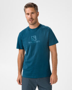 Salomon Coton Logo Tričko Modrá