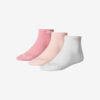 Puma Quarter-V Ponožky 3 páry Ružová Biela Béžová