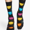 Happy Socks Cat Ponožky Čierna