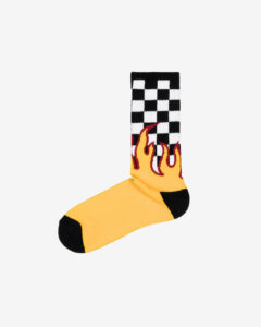 Vans Flame Check Ponožky Čierna Žltá