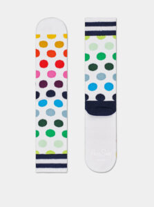 Biele bodkované ponožky Happy Socks Big Dot