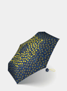 Žlto-modrý dámsky bodkovaný skladací dáždnik Esprit