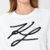 Karl Lagerfeld KL Signature Mikina Biela