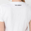 Karl Lagerfeld Logo Rhinestone Tričko Biela