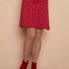 Červená vzorovaná sukňa Tranquillo