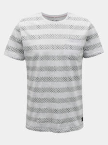 Čierno-biele pruhované tričko Blend