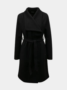 Čierny dámsky kabát s prímesou vlny ZOOT Timea