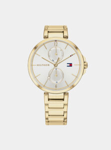 Dámske hodinky s oceľovým remienkom v zlatej farbe Tommy Hilfiger