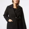 Čierny krátky kabát Dorothy Perkins Curve