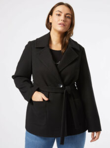 Čierny krátky kabát Dorothy Perkins Curve