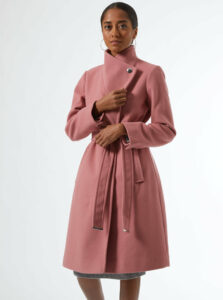 Ružový zimný kabát Dorothy Perkins Petite