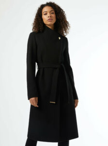 Čierny zimný kabát Dorothy Perkins Tall