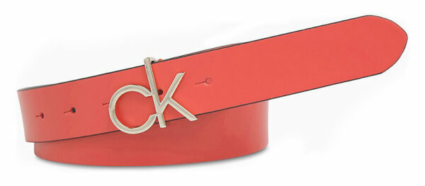 Calvin Klein dámsky kožený opasok RE-Lock Low Coral