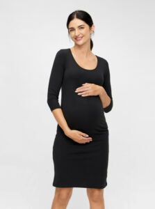 Čierne tehotenské šaty Mama.licious