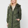 Zelený zimný prešívaný kabát Jacqueline de Yong