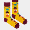 Žlté vzorované ponožky Fusakle Liška
